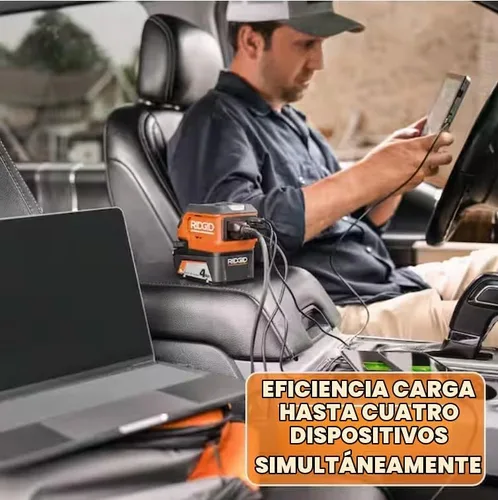 Vista 3 de RIDGID Inversor de corriente inalámbrico de 18 V y 18 voltios de 175 vatios (solo herramienta)