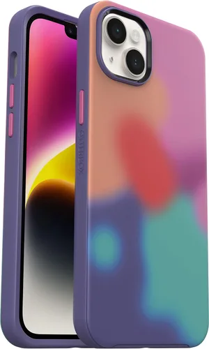 Vista 12 de OtterBox iPhone 14 Plus Serie Symmetry+ - Funda con bandera americana, ultra elegante, se ajusta a MagSafe, bordes elevados para proteger la cámara