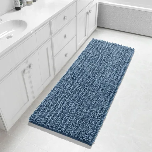 Vista 43 de Yimobra Alfombras de Baño Antideslizantes Lavables - Alfombra de Baño de Chenilla Ultra Suave Absorbente, Alfombra Peluda de Secado Rápido para Negro