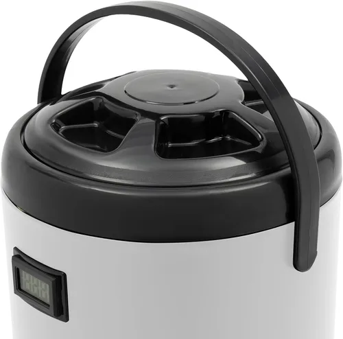 Vista 7 de Dispensador de bebidas calientes, dispensador de bebidas con aislamiento de acero inoxidable de 12 L, dispensador de bebidas frías y calientes
