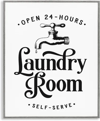 Vista 12 de Alexa Do Laundry Funny' Arte Giclée enmarcado Stupell Industries Negro, 11 x 14 pulgadas, fácil de colgar y resistente, fabricado en Estados