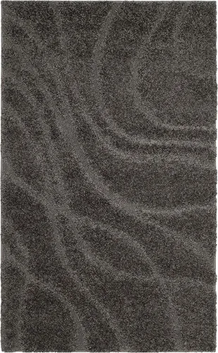 Vista 107 de Safavieh Florida Shag Collection - Alfombra de área de 2 x 3 pies, color crema/beige, diseño geométrico, felpa de 1.2 pulgadas de grosor, ideal