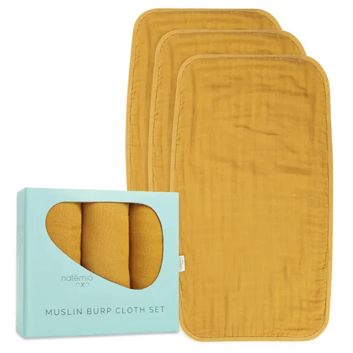 Vista 13 de Natemia Paños de muselina ultra suaves para eructos, grandes, súper absorbentes, para recién nacidos, lavables a máquina para babas y desordenes