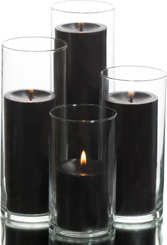 Vista 15 de Eastland - Juego de 4 soportes cilíndricos para pilar y velas de pilar Richland