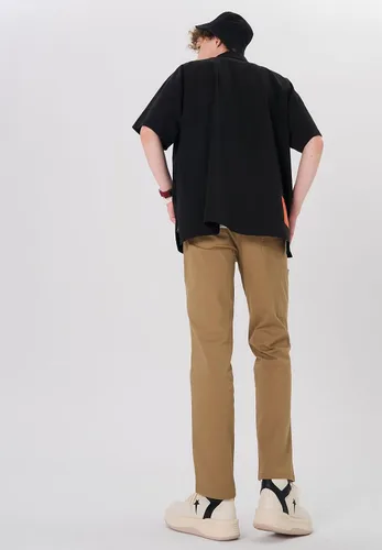 Vista 8 de Plaid&Plain Pantalones caqui elásticos de ajuste recto con bolsillo lateral y cintura elástica para hombre