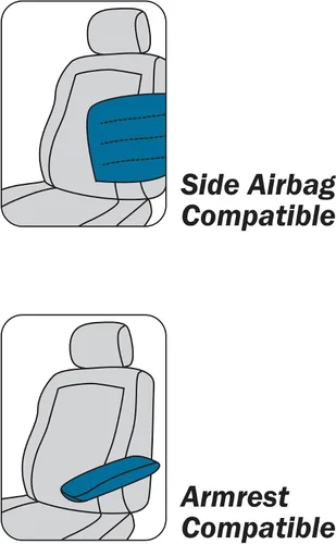 Vista 5 de Fundas de asiento de vehículo de ajuste universal, material CR repelente al agua, protege los asientos de derrames, sudor y desgaste, ajuste ceñido