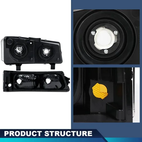 Vista 9 de PIT66 Conjunto de faros delanteros compatible con modelos Chevy Silverado 1500 2500 3500 HD 2003-2006/Avalanche 1500 2500