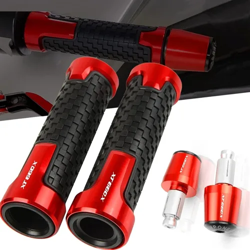 Vista 2 de Handlebar Plug for Yamaha XT660X XT660 XT 660X 2004-2017 Motorcycle Anti-Skid Handlebar End Handlebar Hand Grips Rubber Grip Ends Plug 7/8'' 22mm