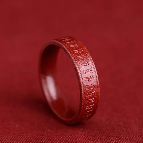 Vista 8 de HETICA Anillo de cinabrio de Feng Shui, amuleto de Lucky Wealth Buddhis para hombres y mujeres, anillo de la suerte FengShui, amuleto de dinero