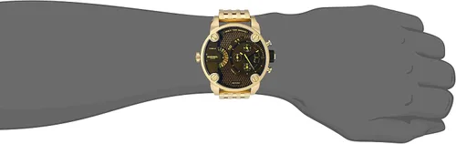 Vista 3 de Diesel Reloj analógico de cuarzo dorado para hombre DZ7347 Little Daddy, Movimiento de cuarzo