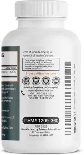 Vista 7 de Bronson Vitamina D3 5000iu (125mcg) Suministro de 1 año para una función muscular saludable y apoyo inmunológico, sin OMG, 360 tabletas