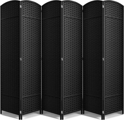 Vista 15 de Sorbus Divisor de habitación de 4 paneles de 6 pies de alto, pantalla de privacidad, paneles dobles extra anchos con bisagras, diseño de malla