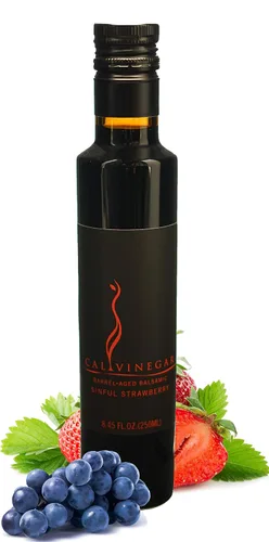 Vista 8 de Calivirgin Vinagre balsámico tradicional con sabor a naranja sanguina, grueso, aterciopelado, auténtico vinagre balsámico italiano, vinagre gourmet