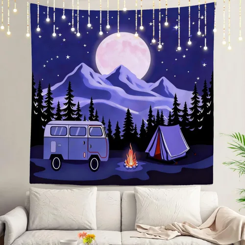 Vista 69 de Shrahala Modern Abstract Artwork Wall Tapestry, Orange Black Beige Wall Hanging Large Tapestry Decoration Polyester Fiber White Hem Around for Dorm