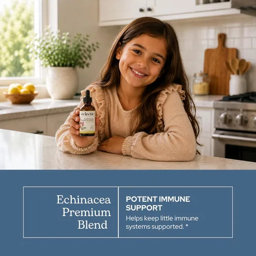 Vista 3 de Eclectic Herb - Echinacea Premium Blend Kids Apoyo inmunológico Sin OMG, sin gluten (2 fl oz 2.0 fl oz)
