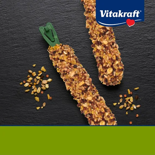 Vista 3 de Vitakraft - Palitos masticables para cobayas Crunch Sticks - Manzana y Naranja - Apoya dientes saludables