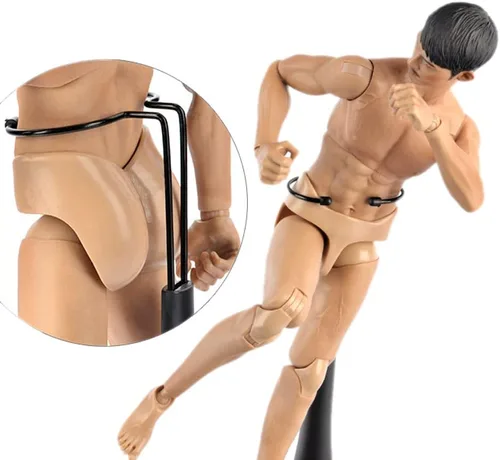 Vista 6 de 5 Uds Muñecas Soporte Soporte de Plástico Figura de Acción Soporte Escala 1/6 Ajustable en Forma de Anillo Figuras de Acción Pantalla Base Negro
