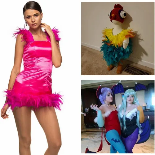 Vista 5 de Shekyeon 2 yardas de decoración para vestido con plumas de cuello de gallo