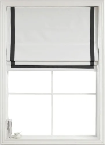 Vista 7 de Everyday Celebration Persianas romanas – 100 % opacas, sin cordón, para ventanas de interior, persianas con borde de cinta (negro) 23 pulgadas