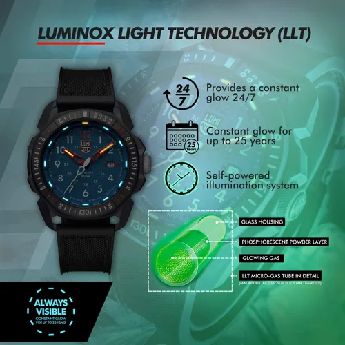 Vista 4 de Luminox ICE-SAR Arctic XL1003 - Reloj militar de 166 pulgadas con función de fecha 6562ft resistente al agua Negro 44 mm Militar