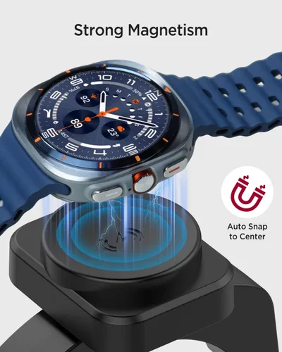 Vista 4 de Miimall Soporte cargador para Galaxy Watch 8/8 Classic/7/Ultra/6/6 Classic/5/5 Pro/4/4 Classic/3/Active 2/Active/FE, cargador magnético