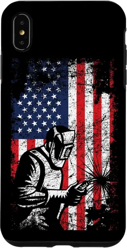 Vista 11 de Welder Gifts - Funda de soldadura patriótica con bandera estadounidense para iPhone 17
