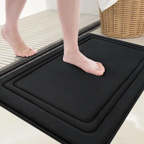 Vista 58 de Grandaily Alfombra de Baño de Espuma Viscoelástica 24x16, Ultra Suave, Antideslizante y Absorbente, Alfombras de Baño Lavables a Máquina y Secables