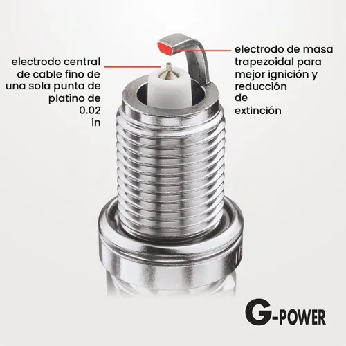 Vista 2 de Bujías NGK G-Power de 4 piezas compatibles con Chevrolet Aveo 1.6L L4 2004-08