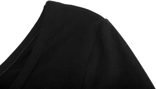 Vista 8 de OThread Co Camiseta corta básica elástica con cuello redondo y manga 34 para mujer