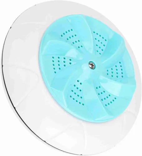 Vista 2 de Mini lavadora portátil Turbo para viajes de lavandería doméstica (verde)
