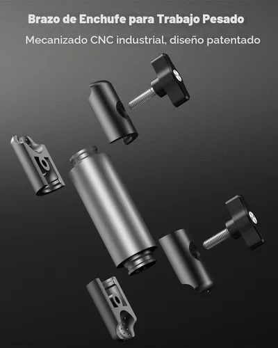 Vista 4 de APPS2Car Soporte magnético resistente para teléfono, brazo de aluminio, imanes N55 de doble anillo, se adapta a portavasos de 3 a 4 pulgadas, rótula