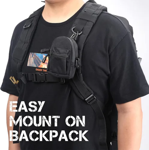 Vista 6 de WYNEX Bolsa Táctica Compacta EDC, Organizador de Bolsas con Bolsillo de Cremallera Utilitario, Bolsas Pequeñas, Accesorios, Mini Monedero, Llavero