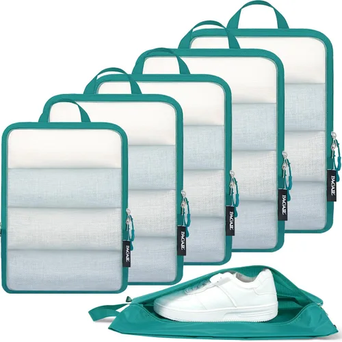 Vista 62 de BAGAIL 4 Set/6 Set Ultraligero Compresión Embalaje Cubos Organizador de Embalaje para Accesorios de Viaje Equipaje Maleta Mochila