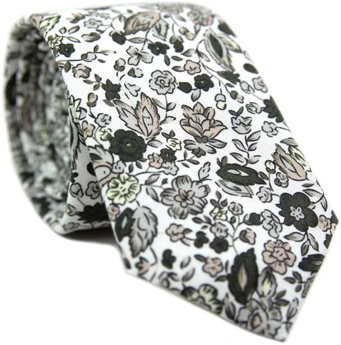 Vista 7 de DAZI - Corbata de algodón para hombre, diseño floral, ideal para bodas, novios, novios, misiones, bailes, regalos. Autumn