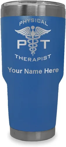 Vista 34 de LaserGram PT Physical Therapeut, vaso aislado al vacío de 20 onzas, grabado personalizado incluido (negro)