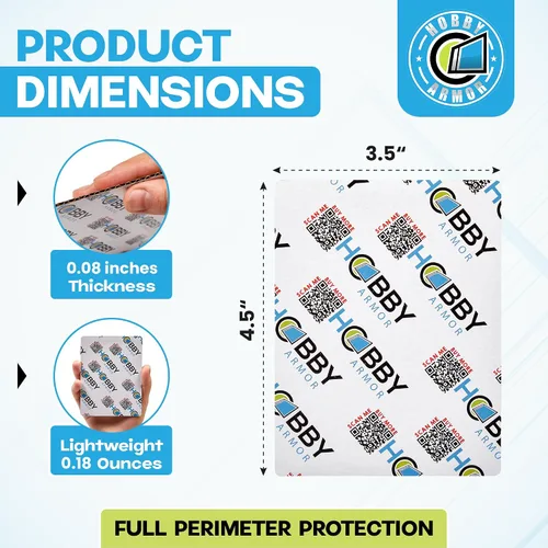 Vista 2 de Hobby Armor - Paquete de 100 protectores de envío de tarjetas coleccionables de 3.5 x 4.5 pulgadas con esquinas redondeadas, protector de tarjetas