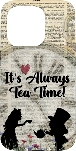 Vista 14 de iPhone 16 It's Always Tea Time! Funda Alicia y el Sombrerero Loco