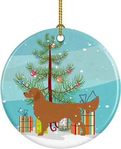 Vista 14 de Caroline's Treasures Cavalier King Charles Spaniel - Adorno de cerámica para árbol de Navidad, decoración colgante para el hogar, Navidad, fiestas