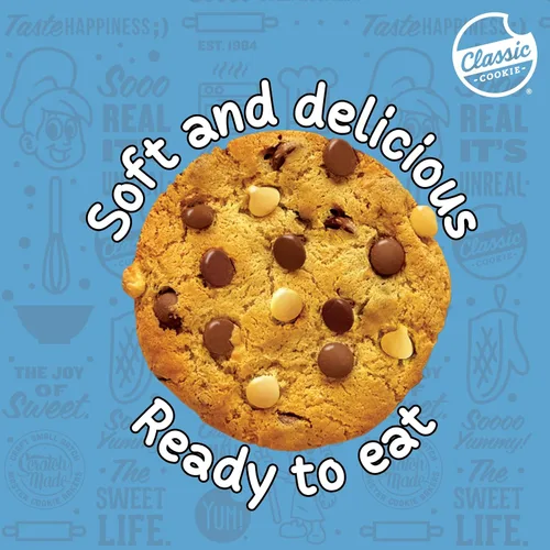 Vista 4 de Classic Cookie, Galletas horneadas suaves, galletas S'mores, 3 onzas, paquete de 8