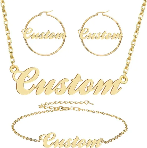 Vista 142 de Personalized Custom Name Pendant Necklace Stainless Steel for Women