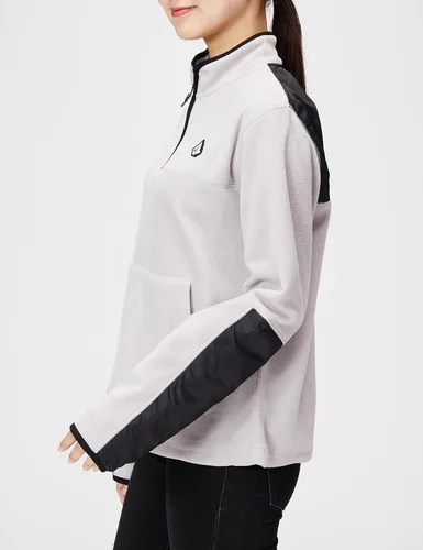 Vista 3 de Volcom Sudadera de snowboard de forro polar con cremallera de 14 para mujer