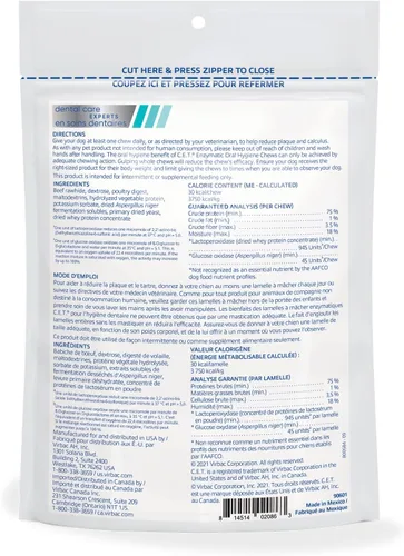 Vista 2 de C.E.T. Masticables enzimáticos de higiene oral para perros, control