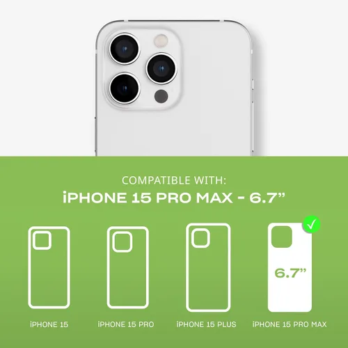 Vista 2 de tech21 Evo - Funda transparente para iPhone 15 Pro Max, compatible con MagSafe, funda de protección contra impactos, transparente