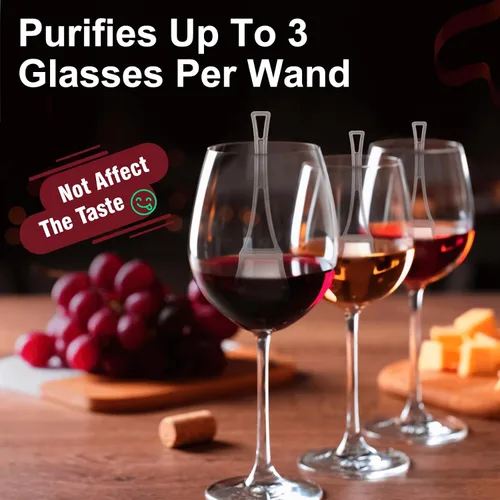 Vista 6 de Filtro de varitas de vino, elimina sulfitos e histaminas: puede reducir y aliviar las alergias y sensibilidades al vino, purificador para restaurar