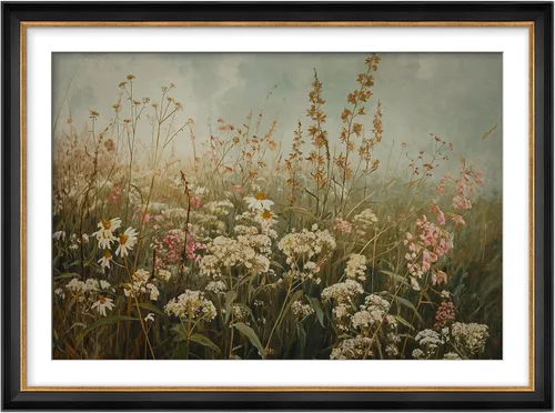 Vista 240 de MUDECOR Lienzo enmarcado prémium para pared, pinos nevados en bosque de invierno, ilustraciones modernas, arte contemporáneo, escénico, divertido