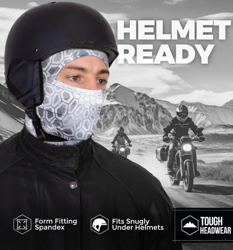 Vista 6 de Tough Headwear Pasamontañas de invierno, máscara de esquí resistente al viento y cubierta facial de invierno para hombres y mujeres, máscara facial