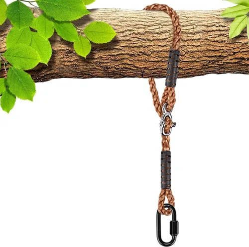 Vista 16 de SELEWARE Kit Colgante de Correas y Cuerdas para Hamaca Columpio de Árbol, Cuerda Ajustable Rápida y Fácil de Colgar Hamaca Silla Columpio