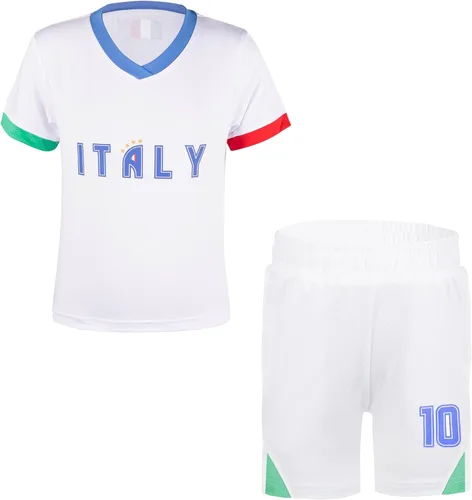 Vista 9 de Camisetas de fútbol para niños y niñas, tallas de 2 a 14 años, transpirables, trajes de entrenamiento de fútbol juvenil, regalos
