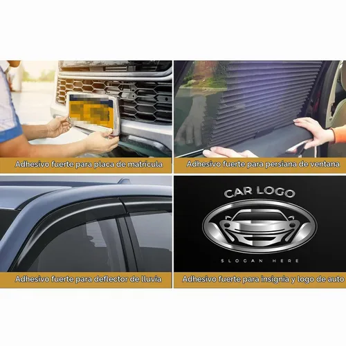 Vista 7 de Cinta de emblema de moldeo para automóvil, de doble cara, resistente, extremadamente fuerte, adhesiva, impermeable, resistente a la intemperie, tira