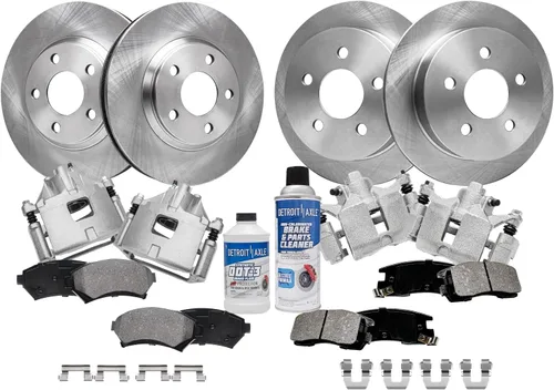 Vista 69 de Detroit Axle - Rotores de freno para Jeep Compass 2015-2022 Renegade 2016-2022 Fiat 500X 2016-2022, 2018, 2019, 2020, 2021. Reemplazo de rotores